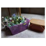 Redman Picnic Basket & Silk Flowers