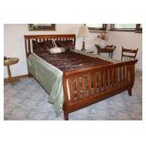 Beautiful Keller Walnut Full Size Sleigh Bed