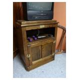 Oak Swivel Top TV Stand