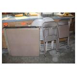 Card Tables & Metal Folding Chairs