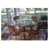 Glass top Indoor/Outdoor Table & Chairs