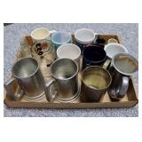 Copper, Pewter & Glass Mugs