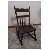 Walnut Pressed Back Rocker