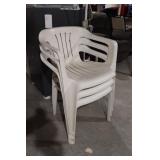 3 Poly Stack Chairs