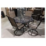 Patio Table & Swivel Chairs