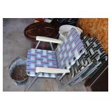 Lawn Chairs, Trashcan, & Coal Bucket