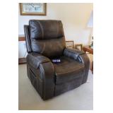 Golden Brown Leather Reclining Lift Chair