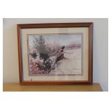 Signed Julie Crocker Framed Pheasant