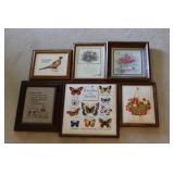 Assorted Framed Prints & Needle Work