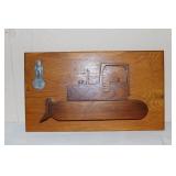JI Case Wood Carved Plaque