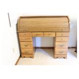 Pressed Wood Roll Top Desk