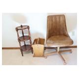 Plant Stand, Magazine rack, & Kitchen chair