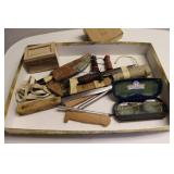 Knives, Wire Rim Glasses, & Pinup Girl Telescopes