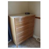 Blond Oak Veneer Chest of Drawers