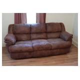 Faux  Dual Reclining Sofa