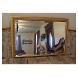 Gold Framed Beveled Edge Mirror