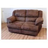 Faux  Dual Reclining Loveseat