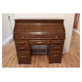 Pressed Wood Roll Top Desk