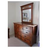 Mission Style Dresser w/Mirror