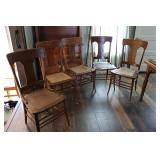 Wood Chairs w/leather seats