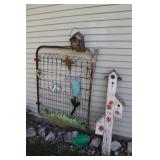 Decorative Yard Gate & Bird House