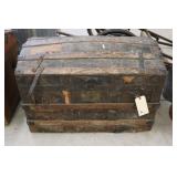 Antique Camel-Back Trunk