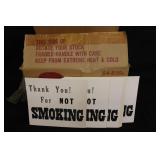 "Thank you for not smoking" Signs