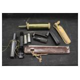 Duck Call, Flashlight, Gerber Knife Sharpener