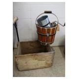 Ice Cream Freezer & Wood Crate