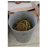 Galvanized Can w/ Commercial  Fishing Net