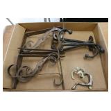 Vintage Cast Iron Hooks, Brackets
