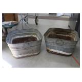 Square Galvanized Wash Tubs