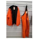 Blaze Orange Insulated Bibs & Hunting Coat