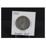 1907 Silver Barber Half Dollar