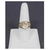 14K Gold Chocolate Diamonds & Morganite Ring