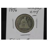1876 CC Silver Seated Quarter