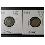 1835 & 1836 Bust Type Dimes