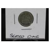 1861 Silver Seated Dime