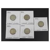 1892 Liberty Head V Nickels