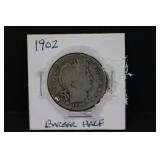 1902 Silver Barber Half Dollar