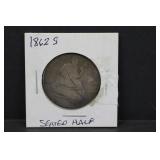 1862S Silver Seated Half Dollar