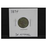 1874  3 Cent Nickel Coin