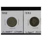 1888 Liberty Head V Nickels