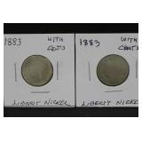 1883 Liberty Head V Nickels