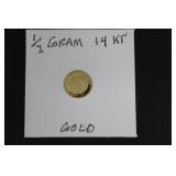 14K  1/2 Gram  Gold Piece