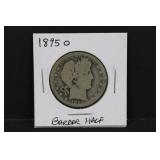 1895 O Silver Barber Half Dollar
