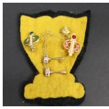 Fraternal Sorority Beta Sigma Phi Vintage Pins &