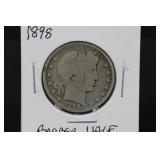 1898 Silver Barber Half Dollar