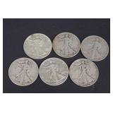 Assorted Silver Walking Liberty Half Dollars