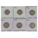 1896 Liberty Head V Nickels